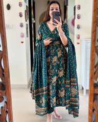 Anarkali kurta set with Angrakha style