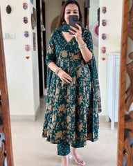 Anarkali kurta set with Angrakha style