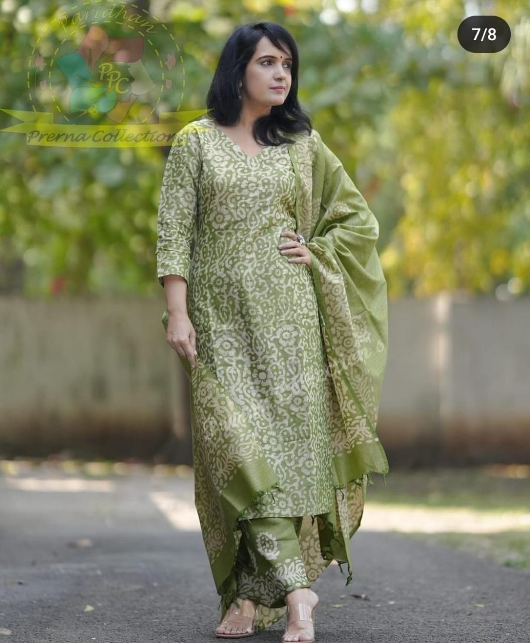 Women cotton printed kurta pant dupatta set