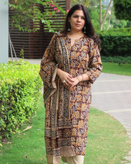 Ethnic Kalamkari Heavy Cotton Kurta set