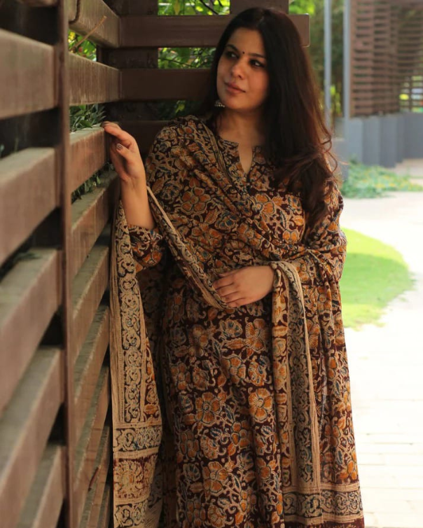 Ethnic Kalamkari Heavy Cotton Kurta set